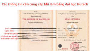Làm Bằng Đại Học Hutech Kèm Bảng Điểm Phôi Thật