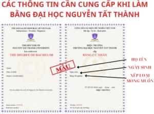 Làm Bằng Đại Học Nguyễn Tất Thành Có Bảng Điểm
