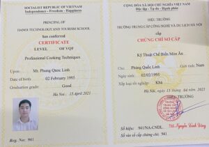 Làm Chứng Chỉ Sơ Cấp Nghề Nấu Ăn An Toàn Bảo Mật