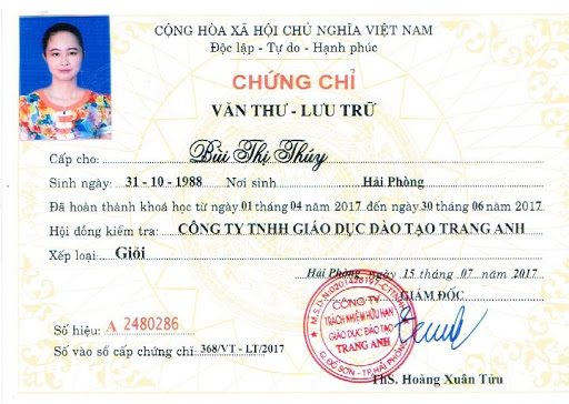 chung chi van thu luu tru 2
