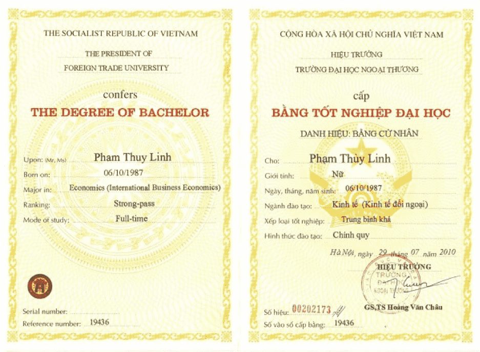 Bằng đại học chính quy