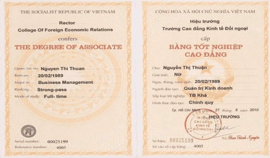 Làm Bằng Cao Đẳng Nghề Quy Nhơn Chất Lượng Như Thật