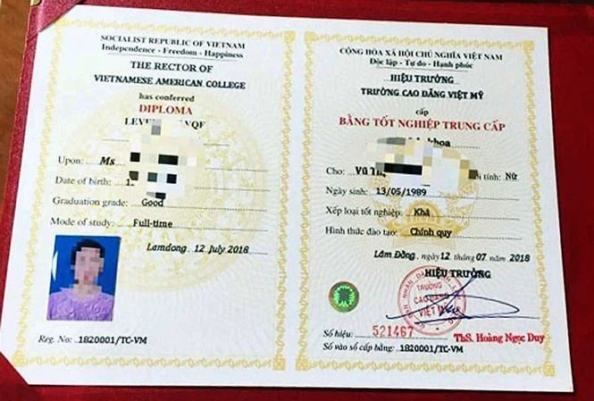 Làm Bằng Cao Đẳng Việt Mỹ Chuyên Nghiệp - Uy Tín - Giá Rẻ