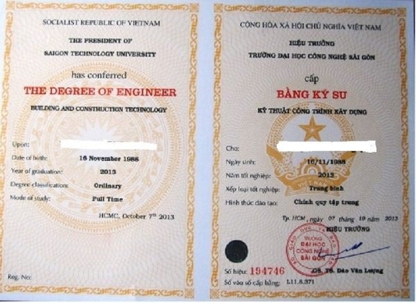Dịch vụ làm bằng đại học công nghệ Sài Gòn chuyên nghiệp