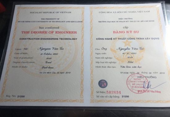 Làm bằng đại học Sư Phạm Kỹ Thuật chất lượng