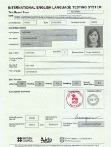 Làm chứng chỉ IELTS có hồ sơ gốc ở đâu thì uy tín?