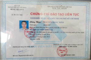 Làm Chứng Chỉ Kỹ Thuật Viên Kính Thuốc Đẹp Như Thật