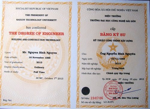 Mua bằng kỹ sư xây dựng nhanh nhất tại làm bằng Toàn Quốc
