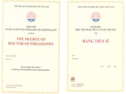 Làm Bằng Thạc Sĩ - Tiến Sĩ Phôi Thật Bao Công Chứng Xin Việc