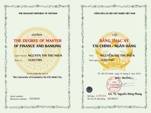 Làm Bằng Thạc Sĩ - Tiến Sĩ Phôi Thật Bao Công Chứng Xin Việc