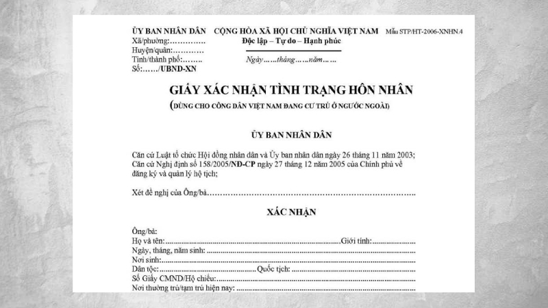 Dịch Vụ Làm Giấy Độc Thân Giả Uy Tín Và Chuyên Nghiệp