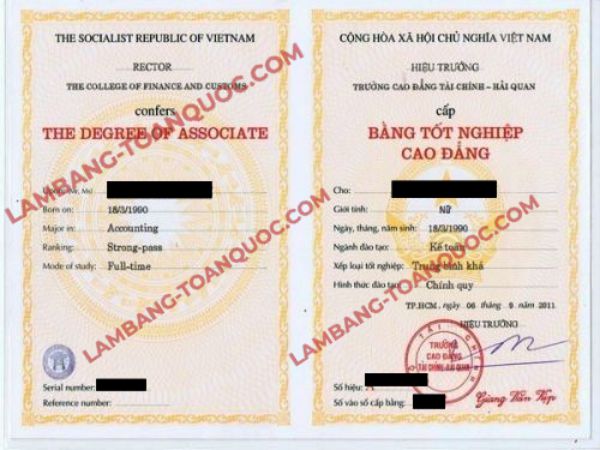 Làm Bằng Cao Đẳng Phôi Thật Bao Xin Việc Giá Từ 2 Triệu
