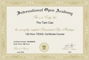 Làm Chứng Chỉ TESOL Nhanh Chóng Tại Làm Bằng Đại Học