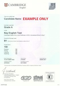 Làm Chứng Chỉ KET Phôi Thật 100%