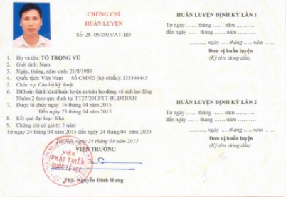 Làm Chứng Chỉ An Toàn Lao Động Tại Làm Bằng Đại Học