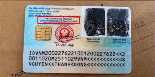 Nội dung mặt sau của CCCD gắn chip giả