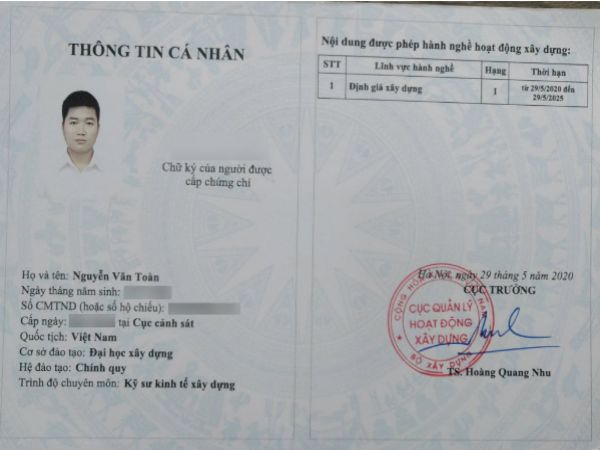 Làm Chứng Chỉ Định Giá Xây Dựng Uy Tín Tại Làm Bằng Đại Học