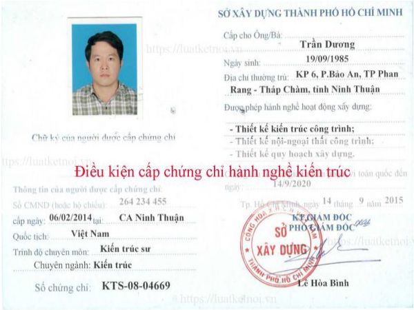Làm Chứng Chỉ Hành Nghề Kiến Trúc Sư Giá Rẻ Tại LBTQ
