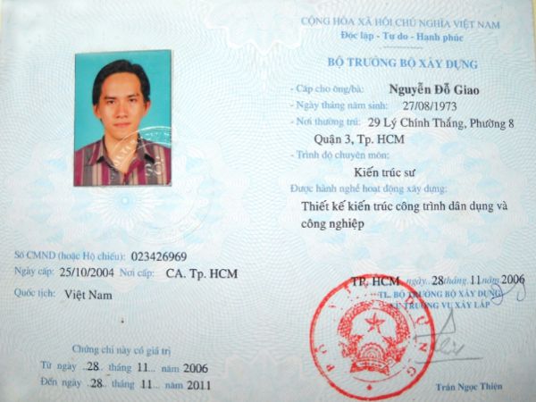 Làm Chứng Chỉ Hành Nghề Kiến Trúc Sư Giá Rẻ Tại LBTQ