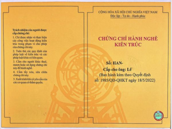 Làm Chứng Chỉ Hành Nghề Kiến Trúc Sư Giá Rẻ Tại LBTQ