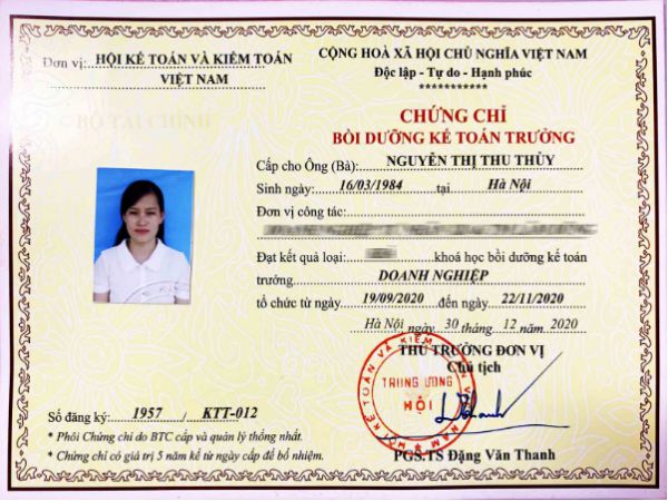 Dịch Vụ Làm Chứng Chỉ Kế Toán Trưởng Giả 2023 Uy Tín