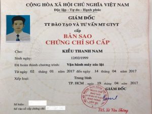 Làm Chứng Chỉ Máy Xúc Lấy Ngay Tại Làm Bằng Đại Học