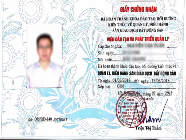 Dịch Vụ Làm Chứng Chỉ Môi Giới Bất Động Sản Uy Tín Và Nhanh Chóng