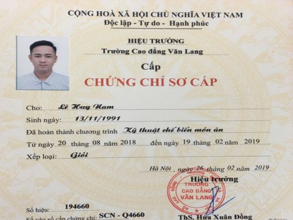 Vì sao nên làm chứng chỉ nấu ăn