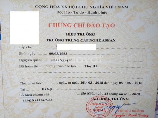 Làm chứng chỉ nghề hàn lấy ngay không mất nhiều thời gian tại Làm Bằng Đại Học
