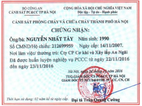 Làm Chứng Chỉ Phòng Cháy Lấy Ngay Tại Làm Bằng Đại Học