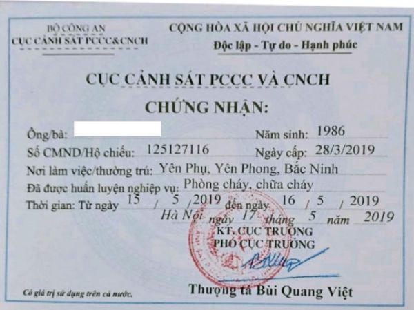 Làm Chứng Chỉ Phòng Cháy Lấy Ngay Tại Làm Bằng Đại Học