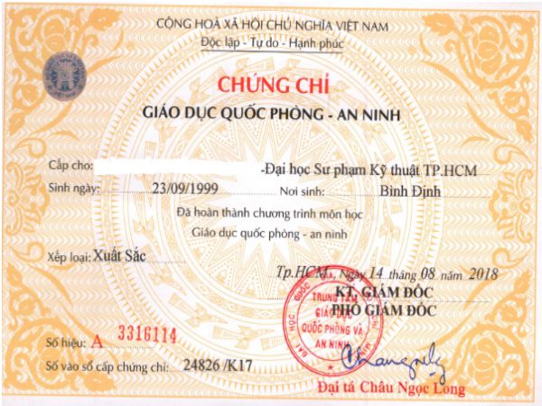 Làm Chứng Chỉ Quốc Phòng Lấy Ngay Tại Làm Bằng Đại Học