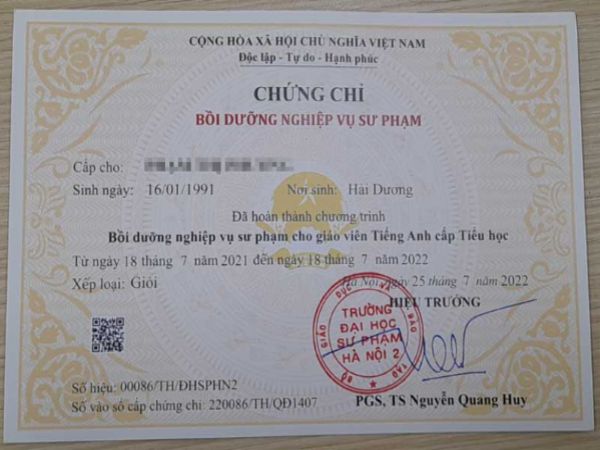 Quy trình làm chứng chỉ sư phạm giả tại Làm Bằng Đại Học