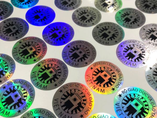 Cung Cấp Tem Bằng Cấp 7 Màu 6 Cánh Hologram Bộ Giáo Dục