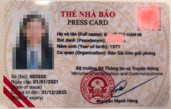 Giá trị sử dụng của thẻ nhà báo giả