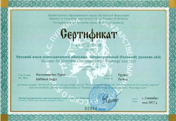 Làm Chứng Chỉ Tiếng Nga A2 (Waystage) - ТБУ (TBU) Immediate Level