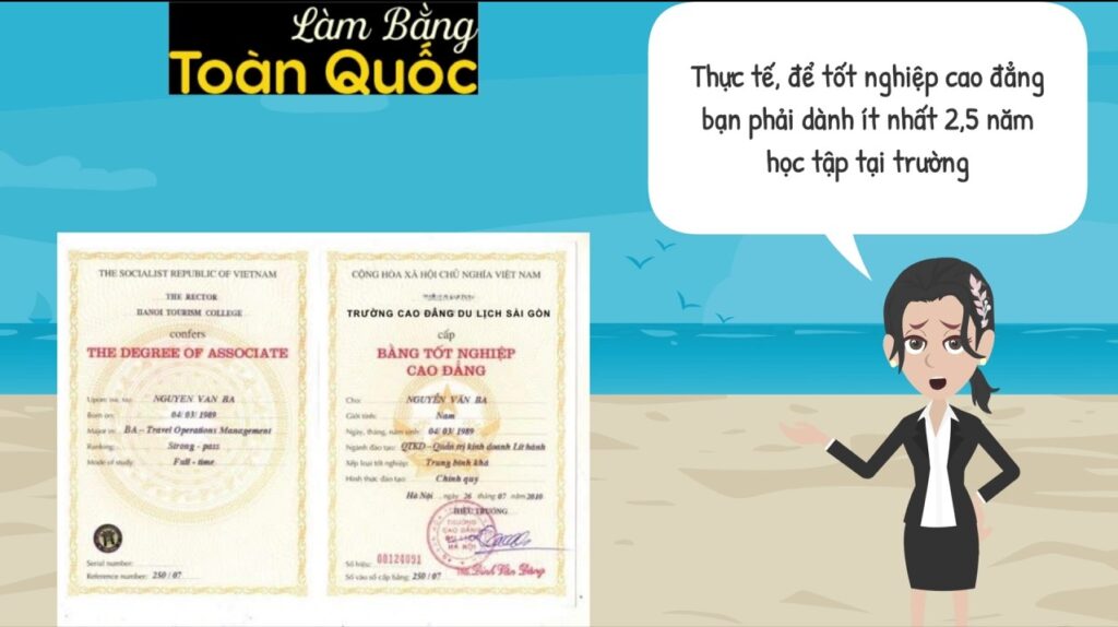 Làm Bằng Cao Đẳng Nghề Du Lịch Sài Gòn Uy Tín Giá Rẻ