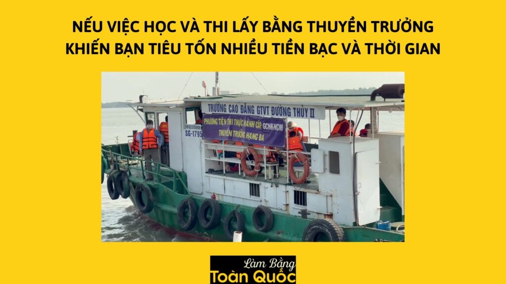 Làm Bằng Thuyền Trưởng Bao Sử Dụ Lưu Thông Đường Thủy