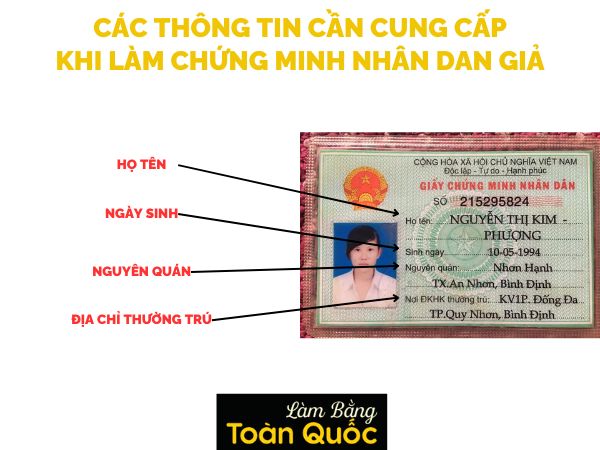 Làm CMND Giả Cấp Tốc Giá Rẻ Bao Công Chứng Toàn Quốc