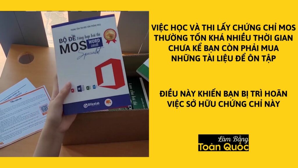 Làm Chứng Chỉ Tin Học MOS Không Cần Cọc Trước