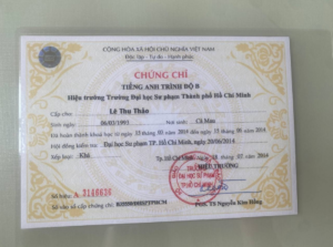 Làm Chứng Chỉ Tiếng Anh Giá Rẻ Uy TÍn - Làm Bằng Đại Học