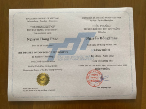 Làm Bằng Thạc Sĩ - Tiến Sĩ Phôi Thật Bao Công Chứng Xin Việc