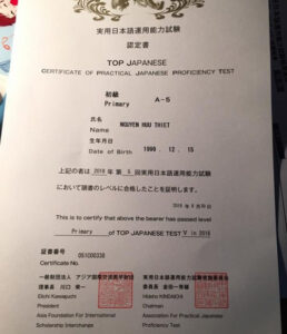 Làm Chứng Chỉ Tiếng Nhật Phôi Thật Chuẩn Xác 100%