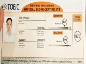 Thông tin cần cung cấp để làm chứng chỉ TOEIC