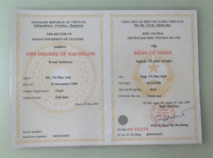 Mẫu bằng trường đại học văn hóa Hà Nội được làm tại Làm Bằng Đại Học